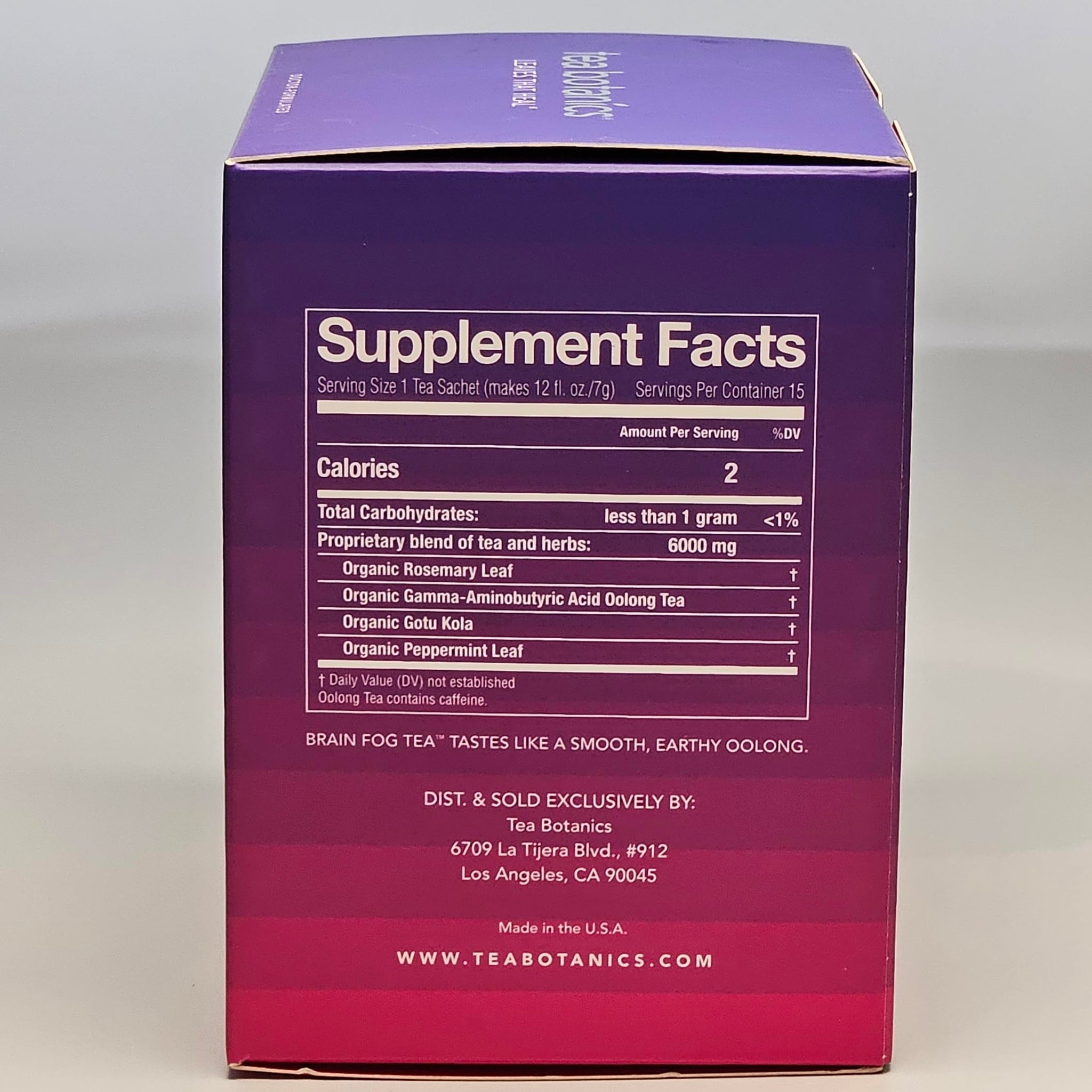 Brain Fog Tea for Memory, Focus & Concentration & Creativity Organic with Vitamins & Minerals (15 Day Supply)