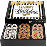 Birthday Pretzels - 12 pieces - Gourmet Pretzel Gift Basket - Happy Birthday Vegan Gifts