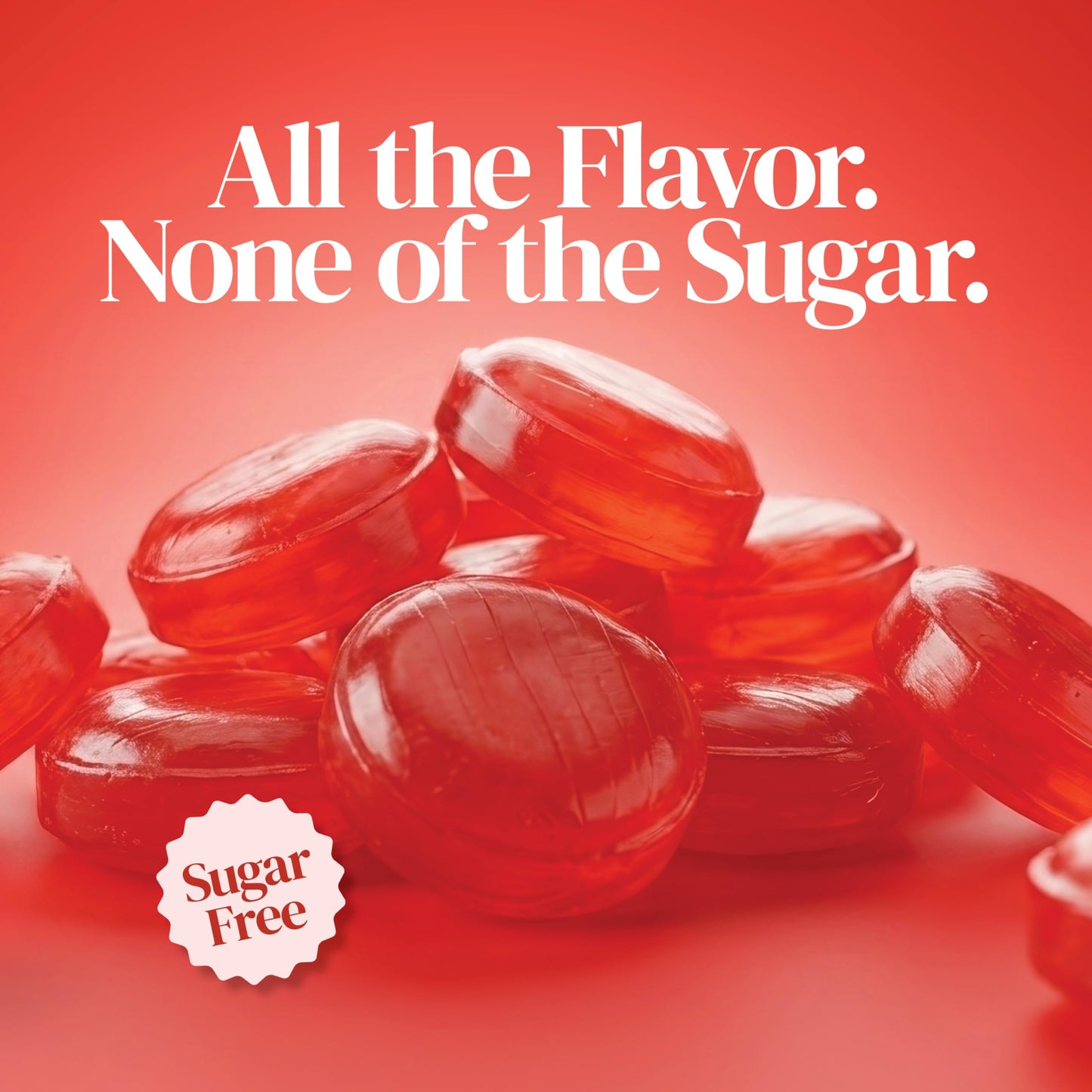 Sugar Free Cinnamon Hard Candy, 1 lb. Bag - Individually Wrapped Cinnamon Candy Discs, Old Fashioned Sugarless Candy for Candy Bowls, Office Snacks