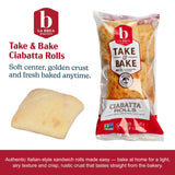 La Brea Bakery Take and Bake Roll, Rustic Ciabatta, 3 oz each (Frozen)