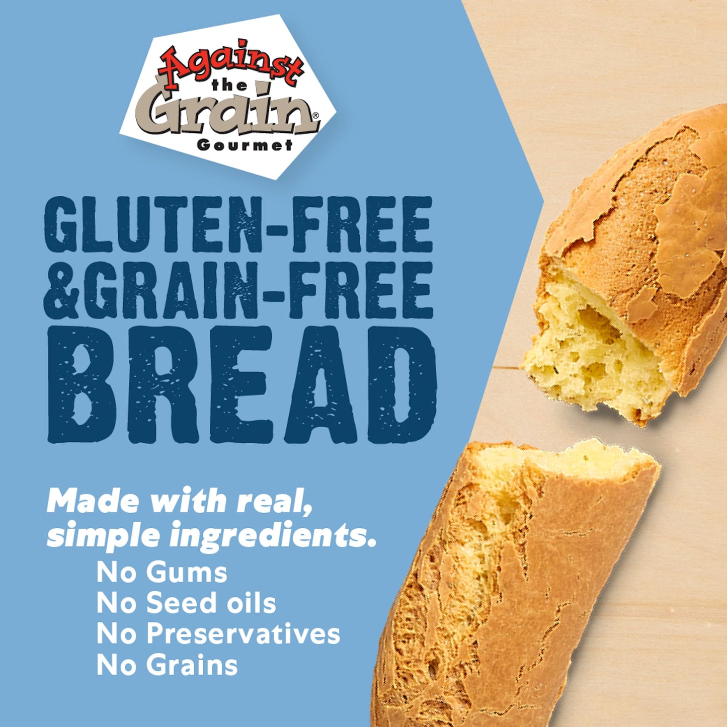Against The Grain Original Baguette, 15 Ounce -- 12 per case.