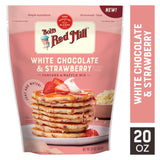 Bob’s Red Mill White Chocolate & Strawberry Pancake/Waffle Mix, 20 Ounce (Pack of 1) - Just Add Water, Makes 32-40 Pancakes per Bag
