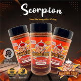 Blazing Star Scorpion Rub - Extra Spicy BBQ Rub with Trinidad Scorpion Peppers - Bold Seasoning for Ribs, Wings, Chicken, Pork, and Beef - Veteran