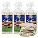 Ultra Thin Rice Cakes - Whole Grain Brown Rice Cakes Salted - Fat Free, Non GMO, Gluten Free Rice Cakes - Low Calorie Snacks - All Natural - 3 Pk