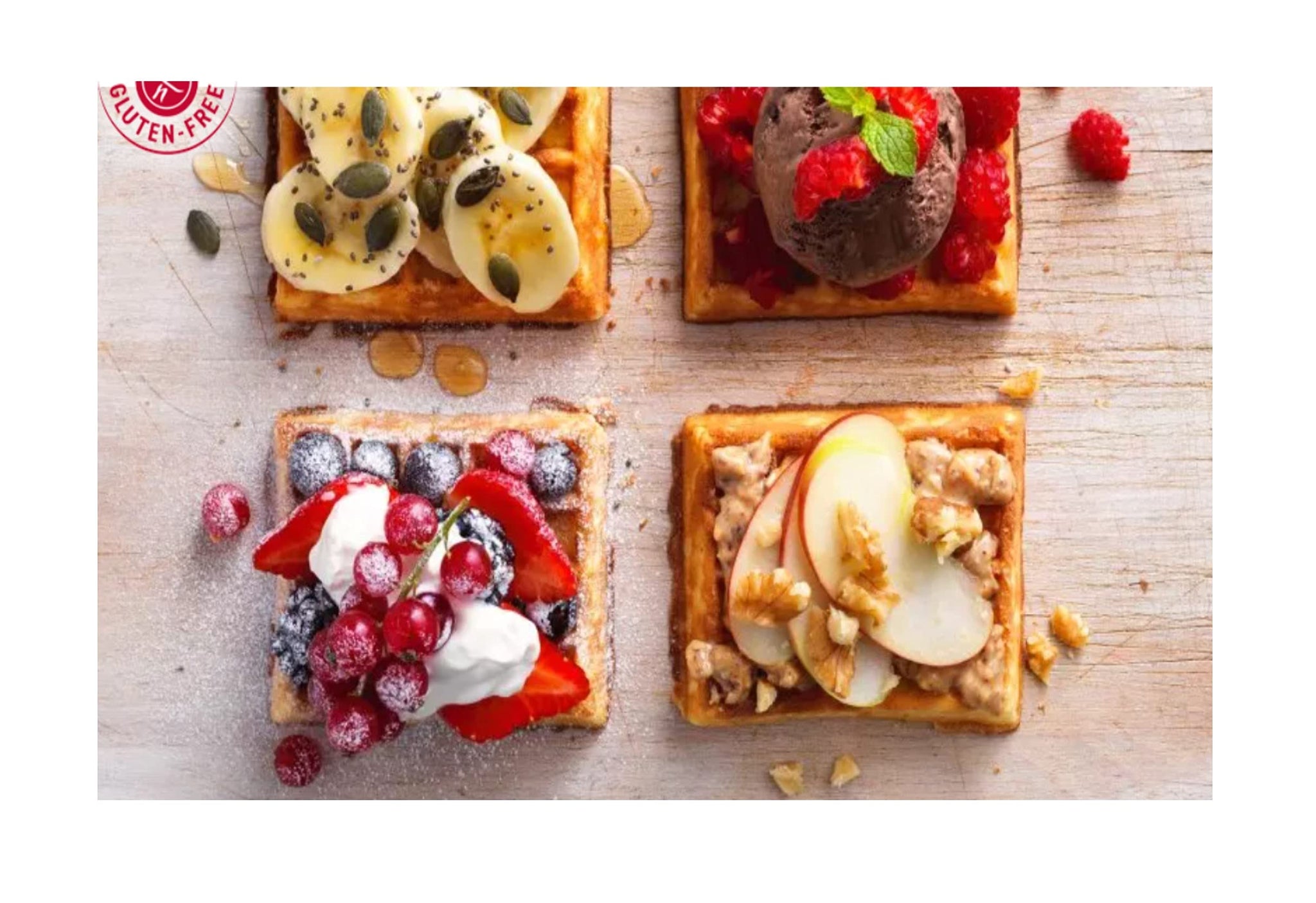 Schar Gluten Free Golden Waffles 4-Pack | 3 Count (12 Waffles Total)