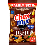 Chex Mix Sweet and Salty Recipe Snack Mix, with M&Ms Milk Chocolate Candies, Family Size, 13.5 oz