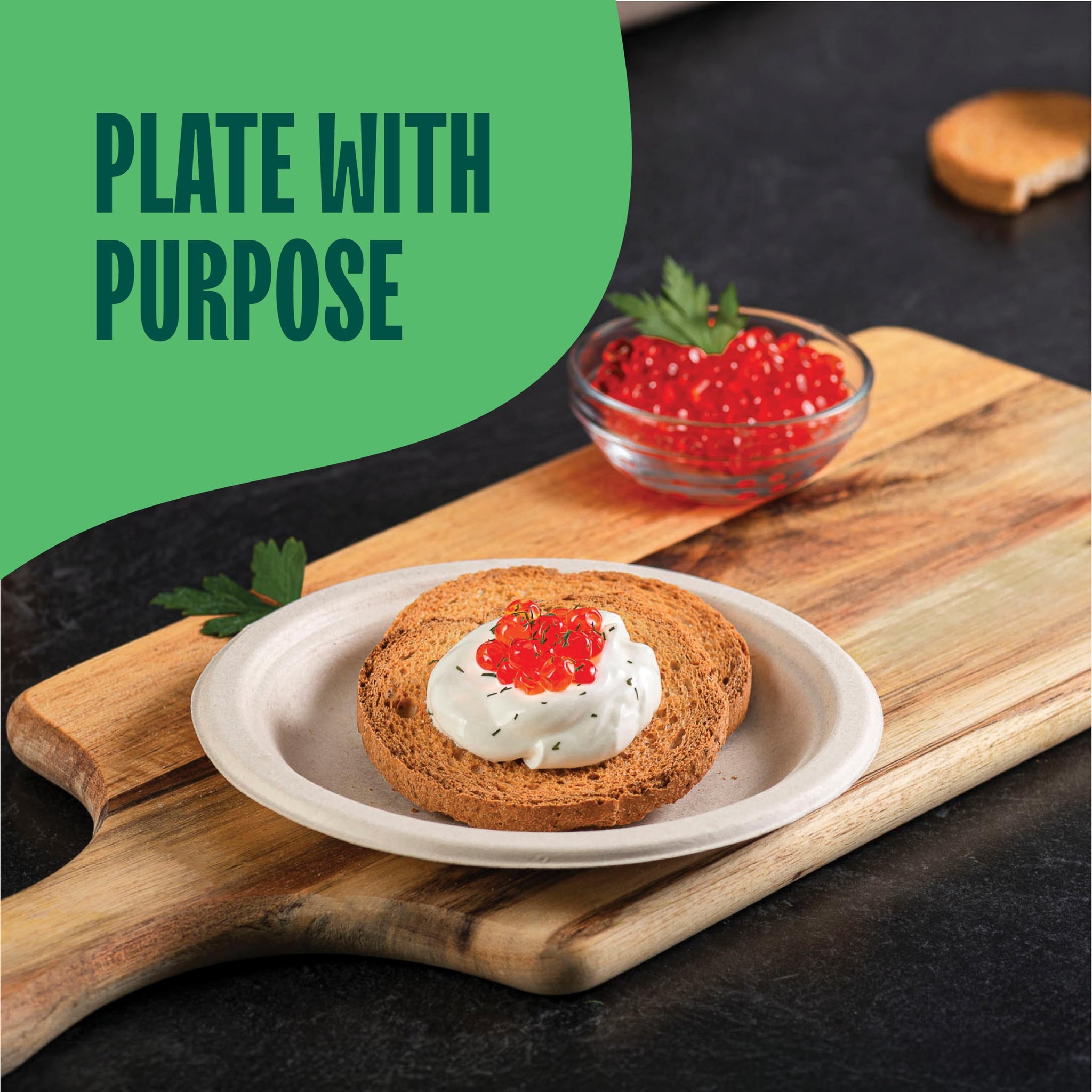 Paper Plates, 100% Compostable Heavy Duty, Disposable 7 Inch, Small Dessert Plate - [125-Pack] Eco-Friendly, Biodegradable Bagasse Natural Brown 7"
