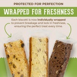 DIJAS Natural Foods, Individually Wrapped Fat Free Biscotti Cookie, All Natural Preservative Free Ingredients, Delicious Low Calorie Snack (Raisin