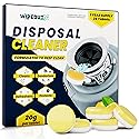 WIPEOUTX Garbage Disposal Cleaner Tablets - 24 Pack (1-Year Supply) Powerful Foaming Lemon Scented Kitchen Sink Freshener Drain & Pods Odor Eliminator