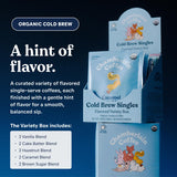 Chamberlain Coffee Flavored Variety Cold Brew Singles Medium Roast - USDA Organic, 10 Single Serve w/Different Flavors - Arabica Coffee - Smooth, Rich