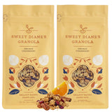 Sweet Diane’s Organic Granola - Orange Cranberry | 2-Pack (12 oz Each) | Gluten-Free, Vegan, Low Sugar, High Fiber | Oats, Pecans, Seeds & Citrus