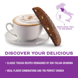 Nonni's Dark Chocolate Almond Biscotti Italian Cookies - 2 Boxes Dark Chocolate Cookies - Biscotti Individually Wrapped Cookies - Italian Biscotti