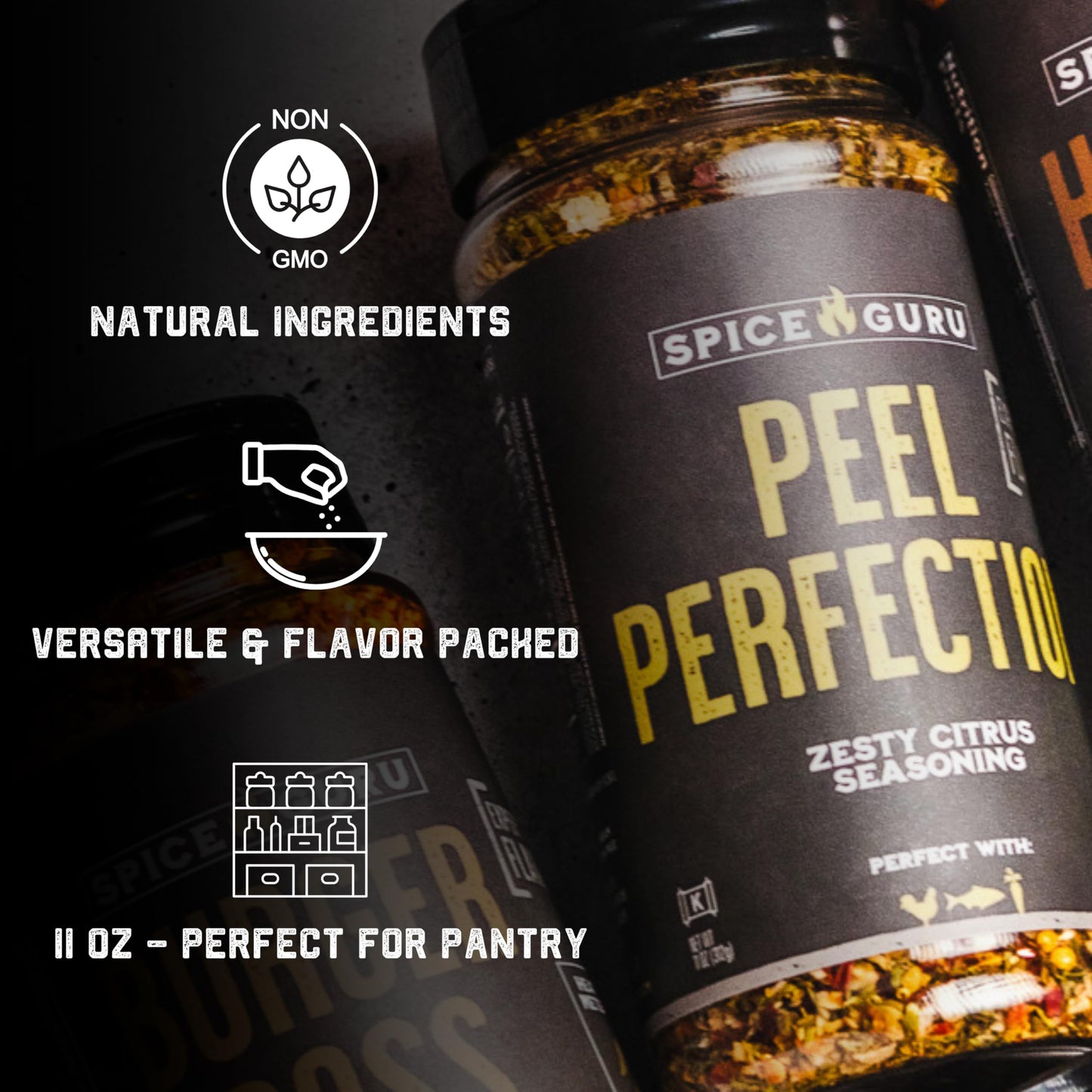 Spice Guru Peel Perfection BBQ Rub - Gifts for Men Who Cook, Gifts for Dad, Men Gifts, Dad Birthday Gift - Spices and Seasonings Sets - Steak