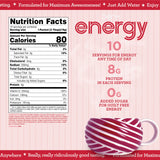 Perk Energy Drink Mix (White Chocolate Peppermint Pretzel) 10 Stick Packs - Caffeinated Healthy Coffee Alternative with Protein, 100mg of Caffeine