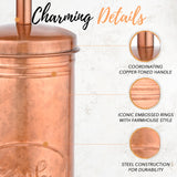 Autumn Alley Copper Toilet Bowl Brush and Holder, Covered Bathroom Toilet Brush for Modern Farmhouse Bathroom Decor, Standing Rustic Toilet Bowl Brush