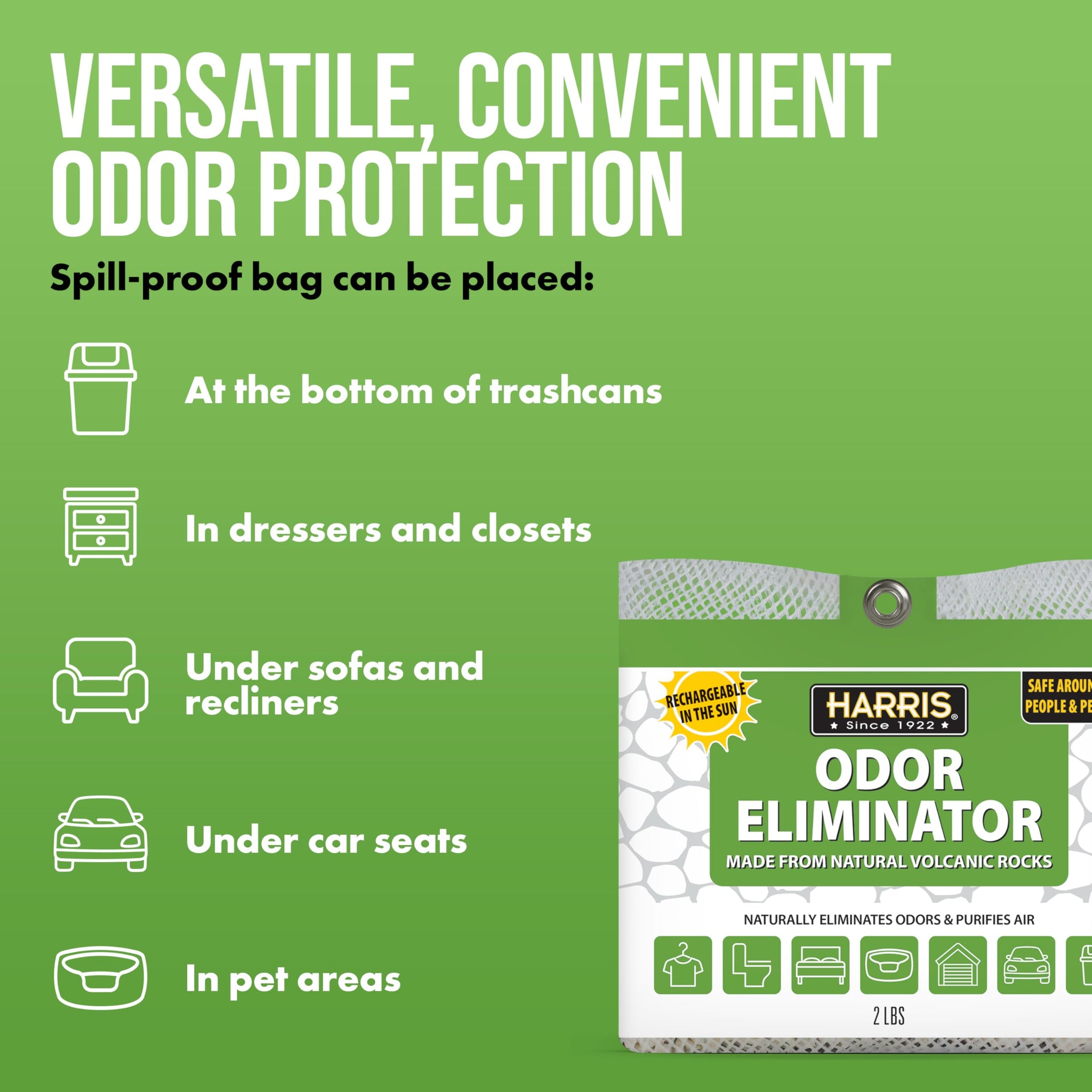 Harris Odor Eliminator Volcanic Rocks - Aborbes Odors from the Air Naturally