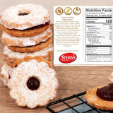 Linzer Cookies [10 Count] | Shortbread Cookies Individually Wrapped | Christmas Food Gift for Mom, Dad, Colleagues & Friends | Kosher, Dairy Free, Nut