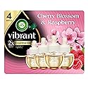 Air Wick Plug-In Scented Oil Refills, 4 Count, Cherry Blossom & Raspberry, Air Fresheners, Essential Oils