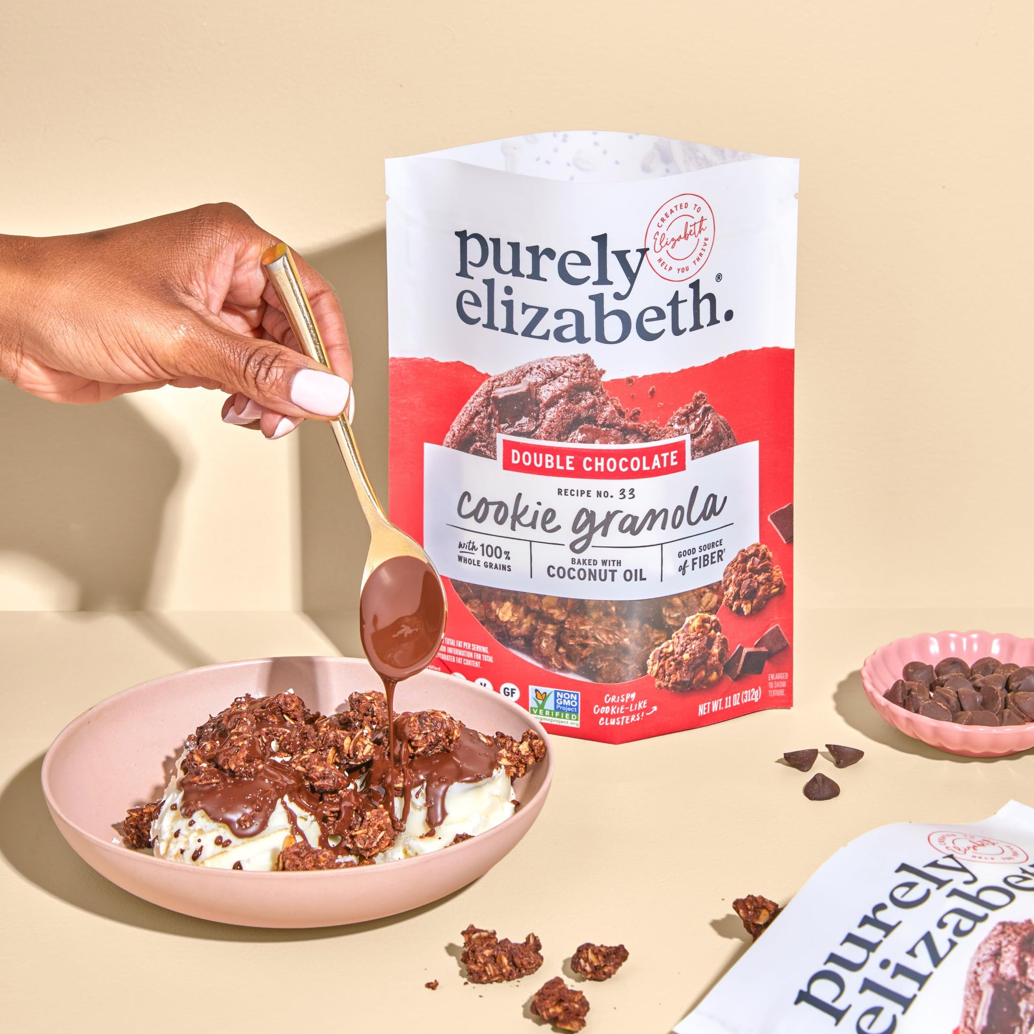 Purely Elizabeth, Cookie Granola Double Chocolate, 11 Ounce