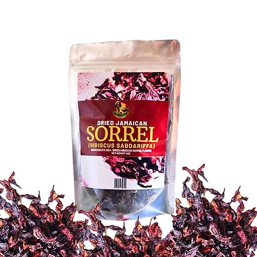 Jamaican Sorrel (Hibiscus Tea) 4oz - Dried Hibiscus Sabdariffa Flowers Loose Leaf | Caribbean Sorrel Drink | Caffeine Free Herbal Tea | Antioxidant