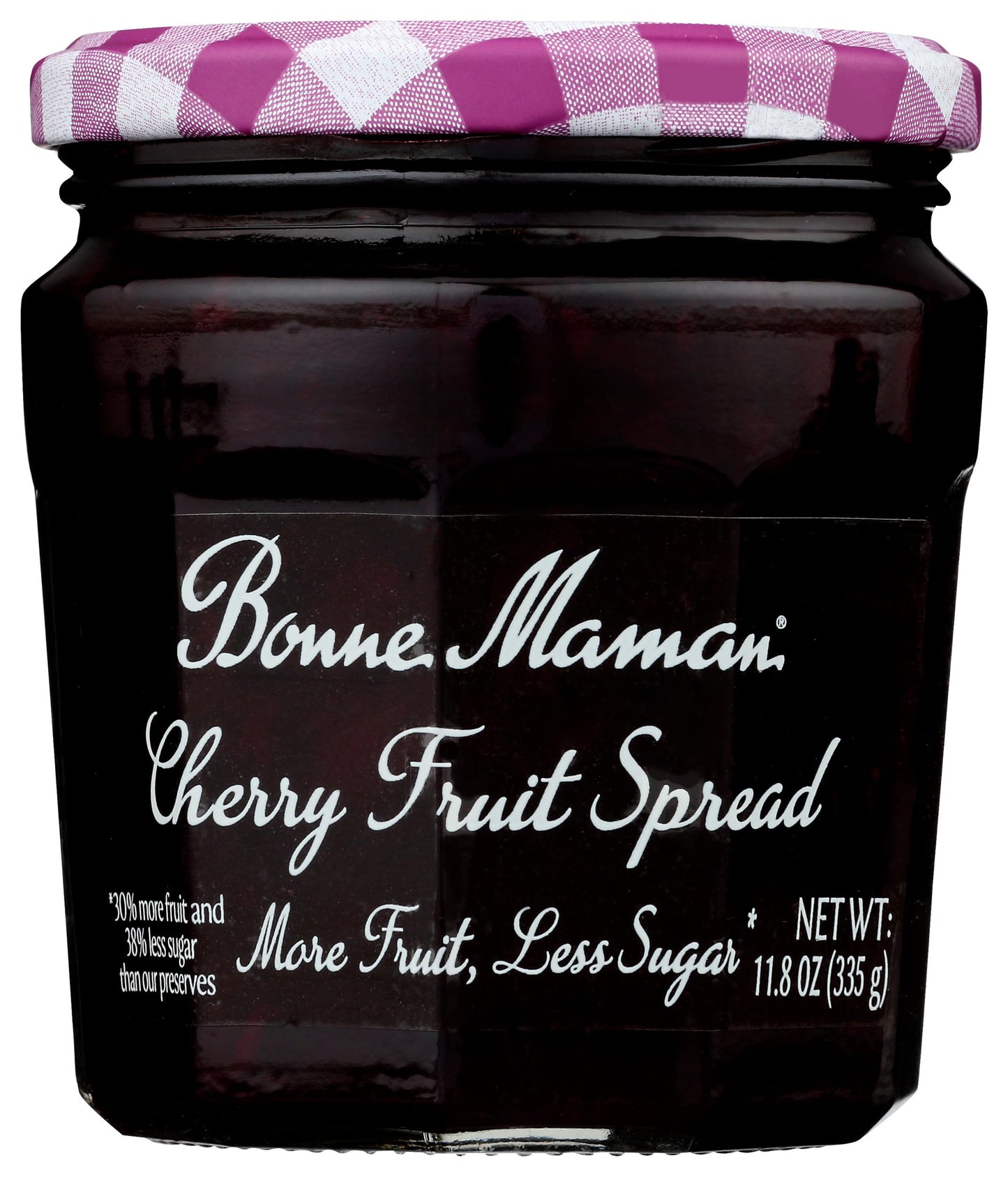Bonne Maman, Fruit Spread Cherry More Fruit Less Sugar, 11.8 Ounce