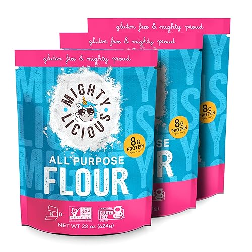 MIGHTYLICIOUS Gluten-Free All-Purpose Flour, Superfine Rice Flour, Non-GMO, Allergen-Friendly Baking Flour, Ideal for Cakes, Bread, Muffins & Cooking