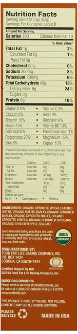 Food For Life Ezekiel 4:9 Organic Sprouted Whole Grain Cereal, Original, 16-Ounce Boxes (Pack of 6)