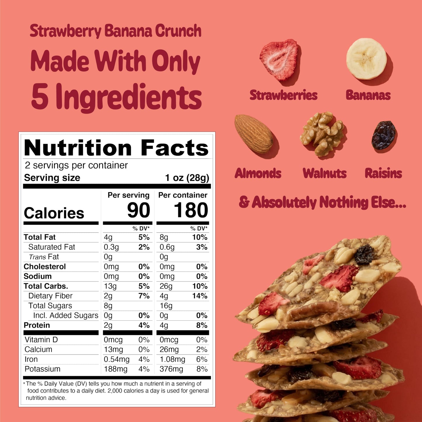 Monkey Brittle Healthy Snacks, Crispy Plant-Based Treats for Kids & Adults, Vegan & Gluten-Free, All-Natural Snack for School, Sports, Camping