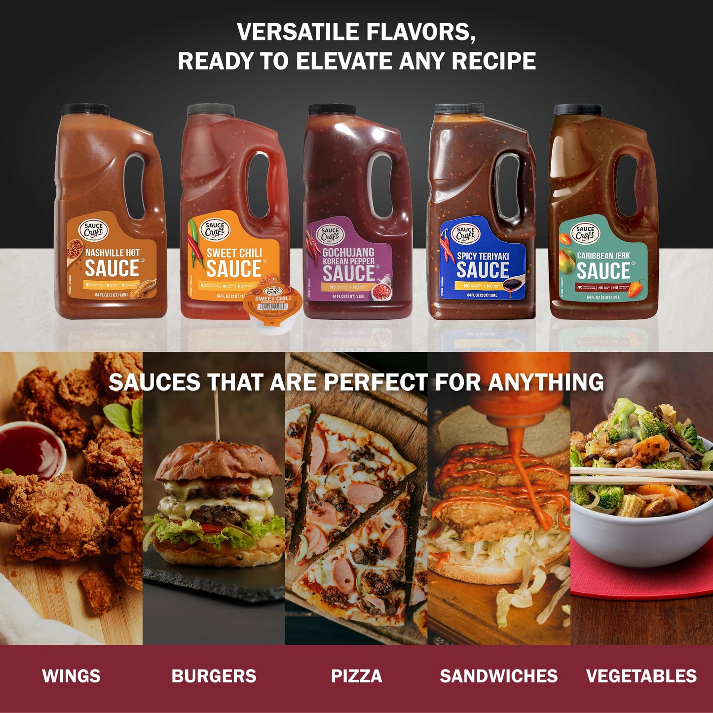Ventura Foods Sauce Craft Caribbean Jerk Sauce - Caribbean Jerk Seasoning Jamaican Style Beef Jerky Marinade Chicken & Oxtail Seasoning, All Purpose