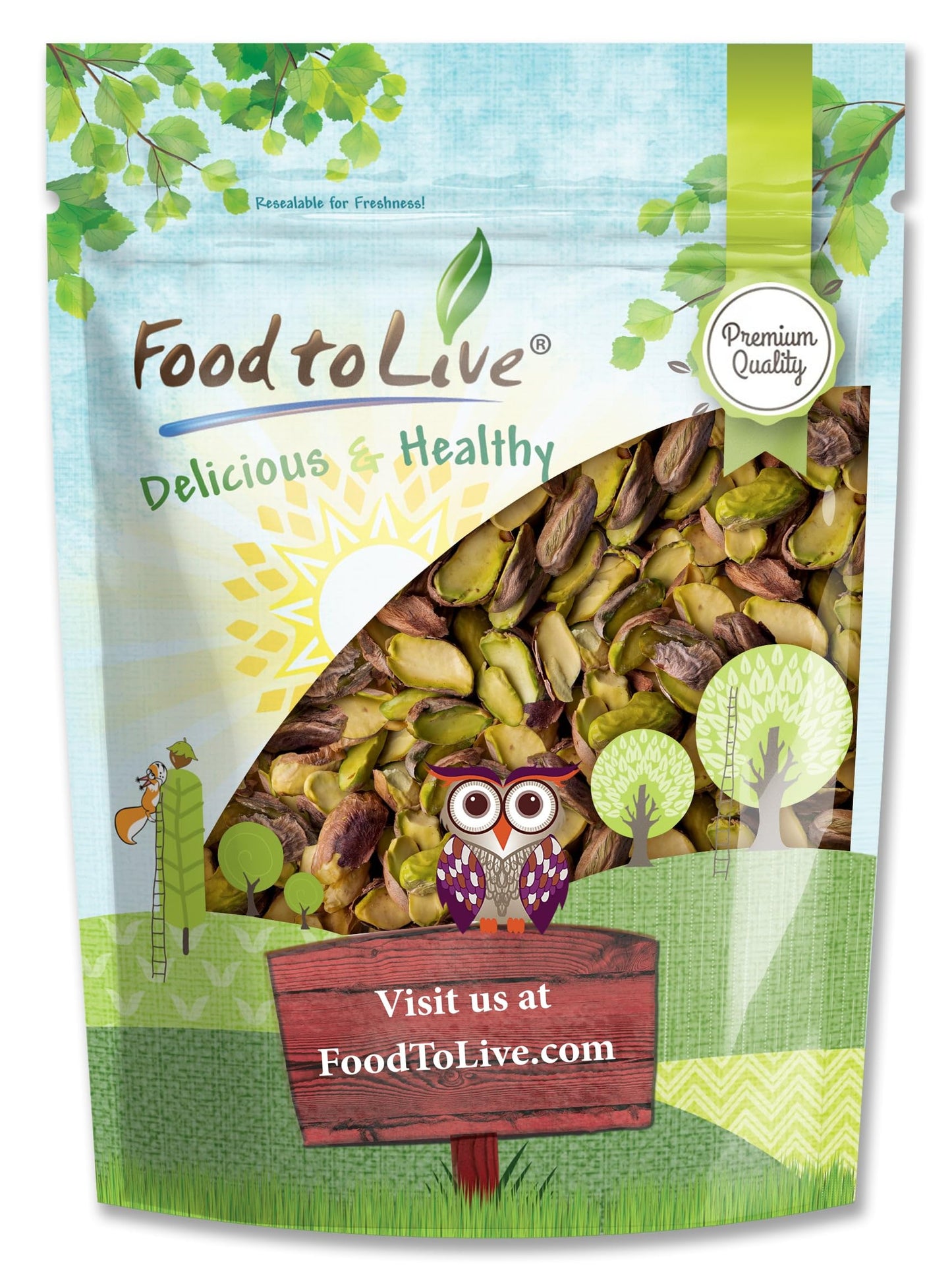 Food to Live - Dry Roasted Pistachio Halves and Pieces, 4 Pounds - Unsalted. No Shell. Keto and Paleo Friendly Snack. Great for Salads, Cooking