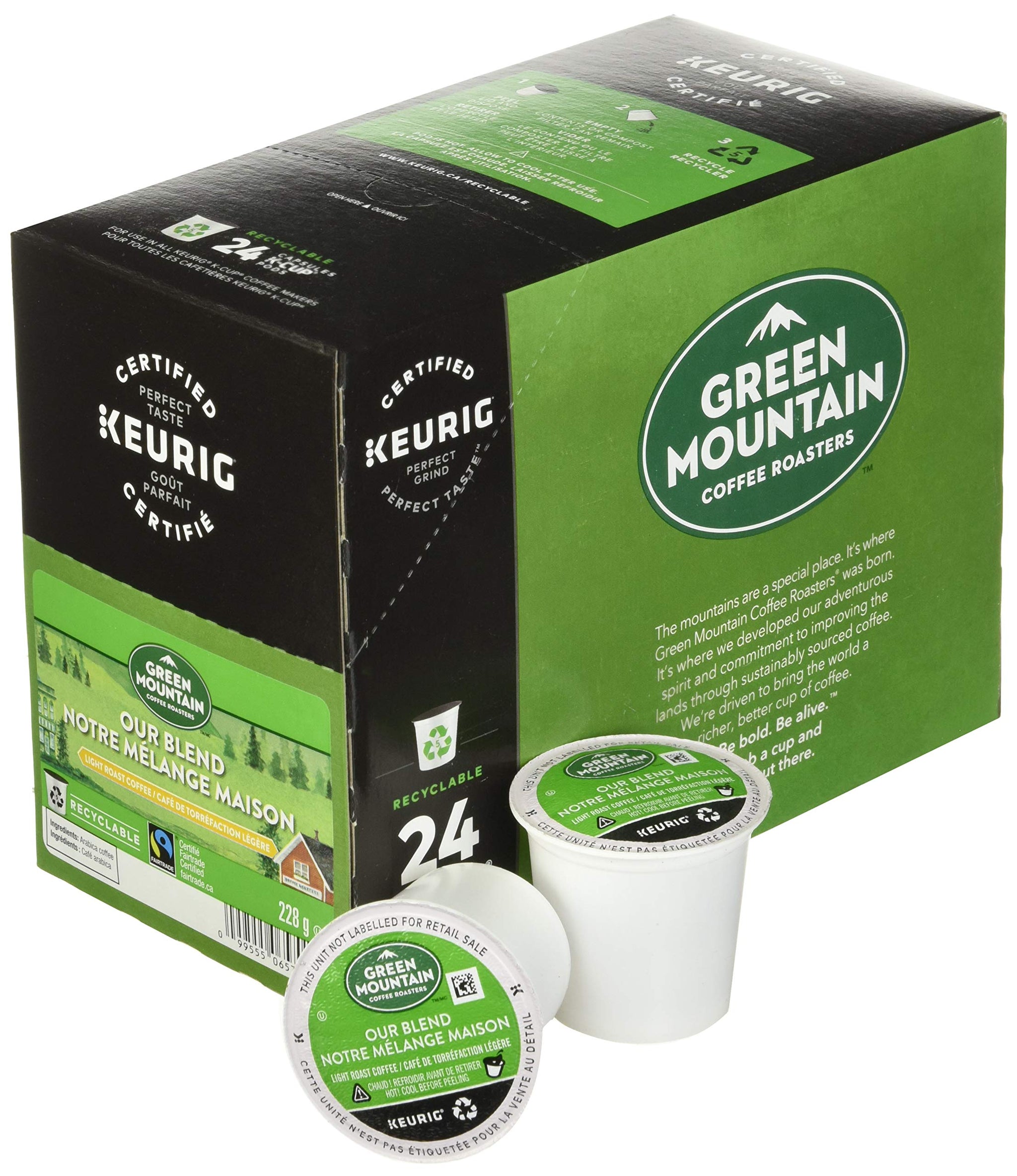 Green Mountain Coffee Our Blend, K-Cup Portion Pack for Keurig K-Cup Brewers, Light Roast, 24-Count