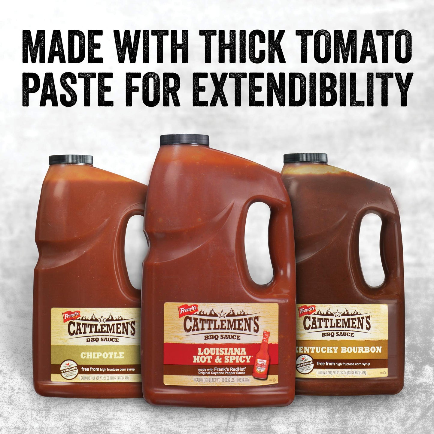 Cattlemen's Kentucky Bourbon BBQ Sauce, 1 gal - One Gallon Jug of Kentucky Bourbon Barbecue Sauce to Flavor Ribs, Chicken, Pork, Steak and More