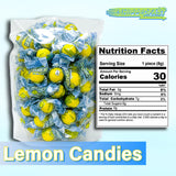 Lemon Candy. Hard Candies Individually Wrapped Heads Bulk. Natural Lemon Flavor. (1 Pound Bag) Net Wt. 16oz.