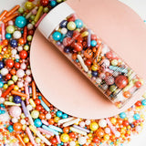 Kasvan Rainbow Pearl Sugar Sprinkles - Edible Mixed Candy Pearls 130g/4.58 Oz, Mix Size, Baking Cake Decorations, Ice Cream Toppings and Cookie
