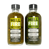 Hell Fire Detroit Anaheim & Poblano Combo (Mild) Hot Sauce, Crafted with Fresh, Fire-Roasted Chile Peppers, All-Natural, Vegan, Gluten-Free, Low