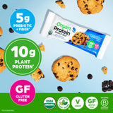 Orgain Organic Vegan Protein Bars, Chocolate Chip Cookie Dough - 10g Plant Based Protein, Low Calorie Healthy Snacks, No Lactose or Soy Ingredients