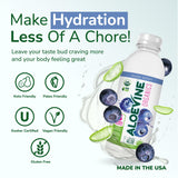Aloe Vera Juice, No-Pulp Organic Drink, Healthy with Aloe Powder and Lemon Juice, 5 Calories, Low Sugar, No Artificial Ingredients, 16.9 oz, 12 Pack