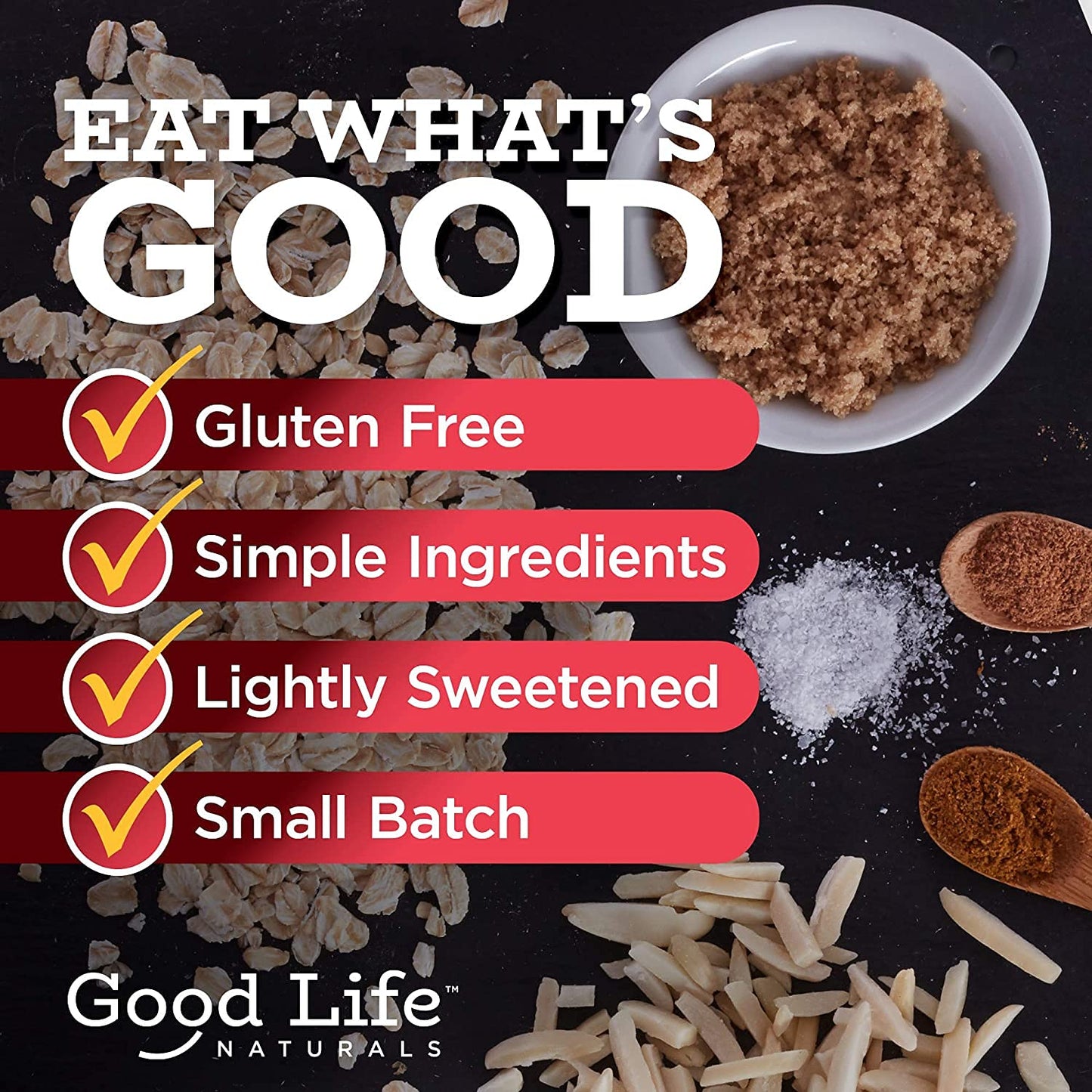 Good Life Natural’s Granola Cereal | Artisan Blended Energizing Granola Flakes | Healthy Snack | No Artificial Flavoring or Sweeteners | Non-GMO