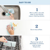 ELYN Swedish Dishcloths, Reusable & Washable Sponge Cloths, Absorbent Cleaning Paper Towels for Kitchen, Dishes, Counters and More, 5 Pack, Assorted