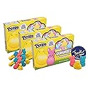 Peeps Gummies 3.0 oz Box (3 Pack) Bundle Assorted Chick & Bunny Shaped Gummies | Easter Egg and Basket Stuffers | Soko Smiles Thank You Sticker.