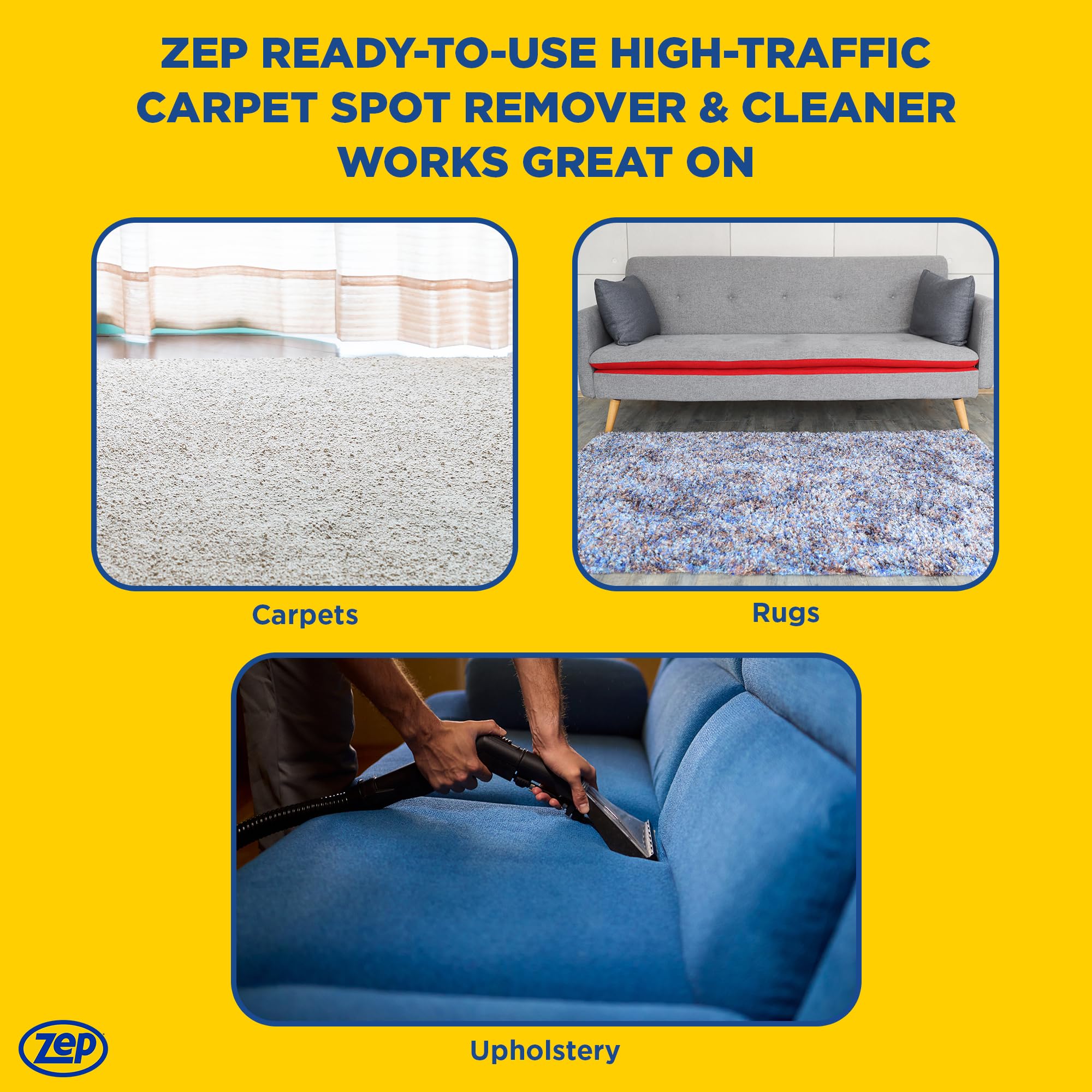 Zep High Traffic Carpet Cleaner - 1 Gallon - Penetrating Formula Removes Deep Stains. Make High-Traffic Areas Look New Again