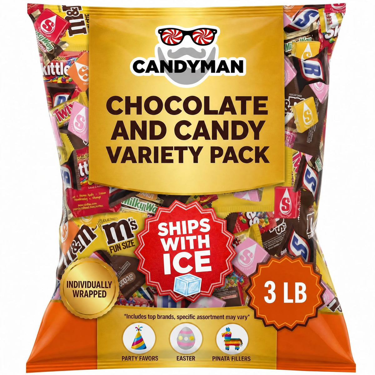 Candyman 3 lb Candy Variety Pack, Assorted Chocolate & Candy Mix