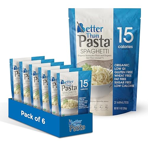 Better Than Pasta Organic Shirataki Spaghetti - USDA Organic, Zero Net Carbs, Keto & Diabetic Friendly, Gluten-Free, Low-Calorie, Plant-Based