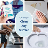 Clean Wipes | Surface Cleaning Wipes | Individually Wrapped Travel Wipes | All Purpose Cleaning Wipes | Airplane Travel Essentials | Travel Cleaning