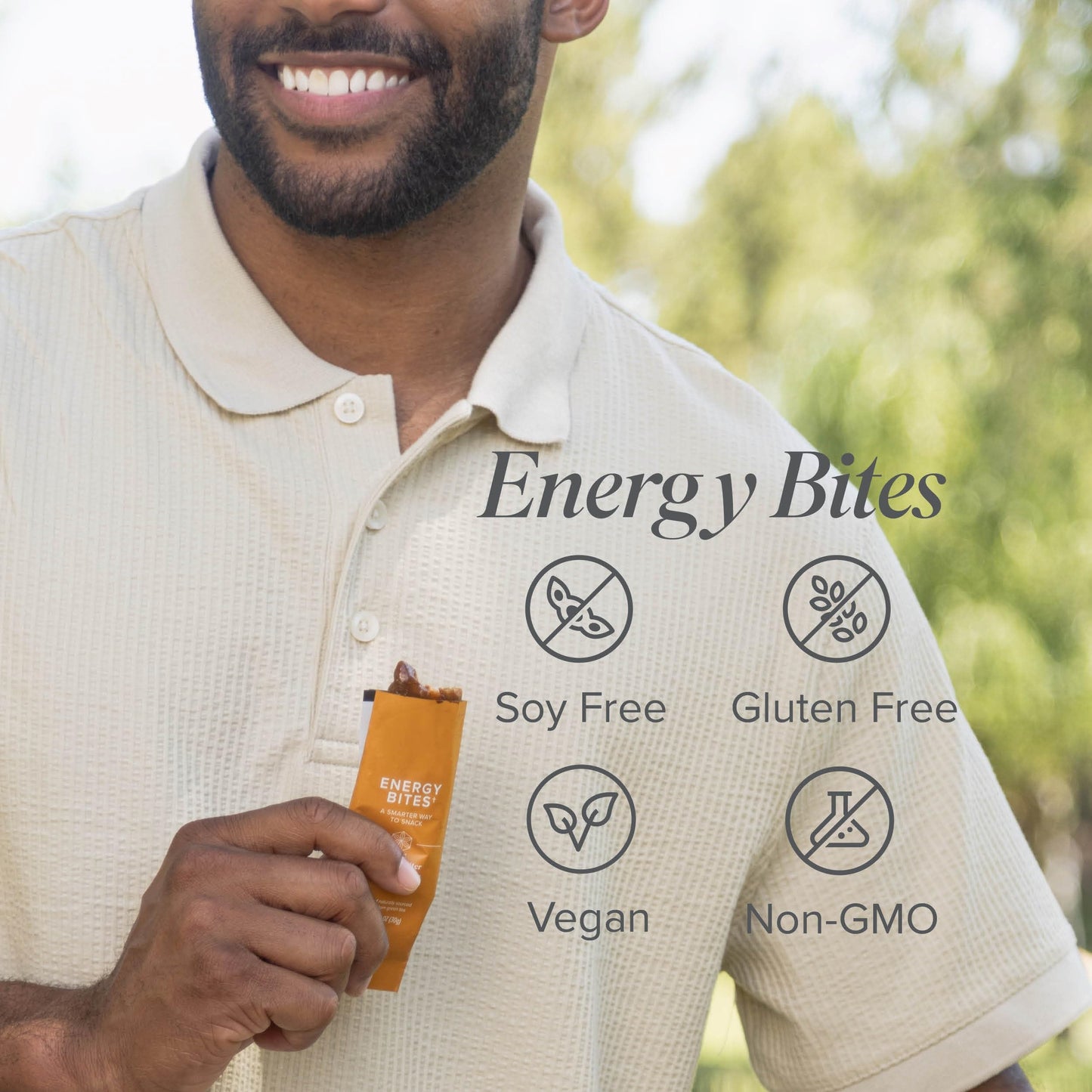 Isagenix Energy Bites - Healthy High-Protein Bars for Energy Support - Gluten-Free & Soy Free - Non-GMO & Vegan - Includes 65 mg of Green Tea Caffeine