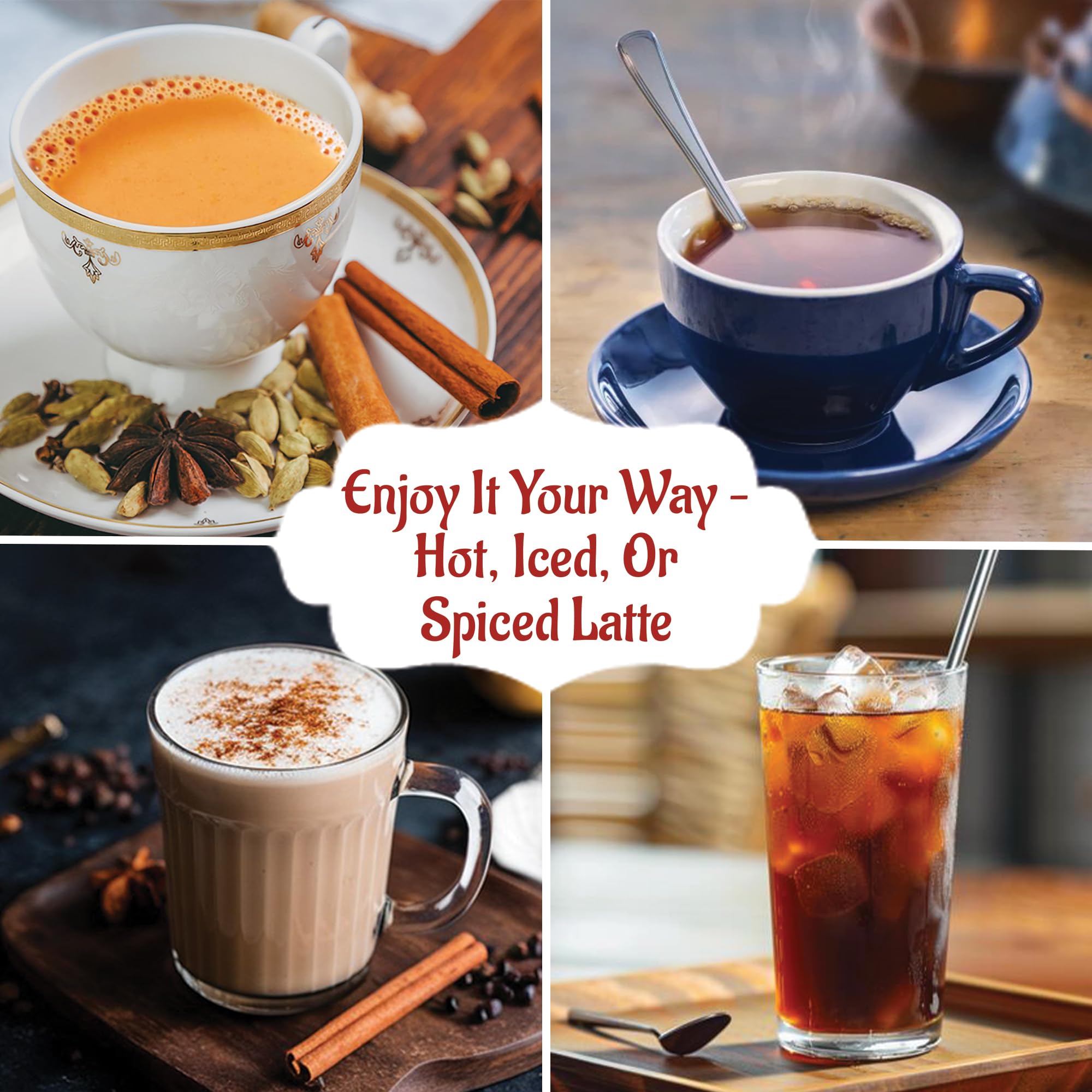 JAWAI RAJWADI KADAK MASALA CHAI TEA, Organic Black Tea, Loose Leaf & Spiced Blend with Spices Like Ginger, Cardamom, Clove, Cinamon, Black Pepper