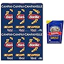 Barilla Campanelle Pasta | Non-GMO Pasta Made with Durum Wheat Semolina, 16 oz (Pack of 6) & Market Basket Rotelle Pasta Italian-Style, 12oz