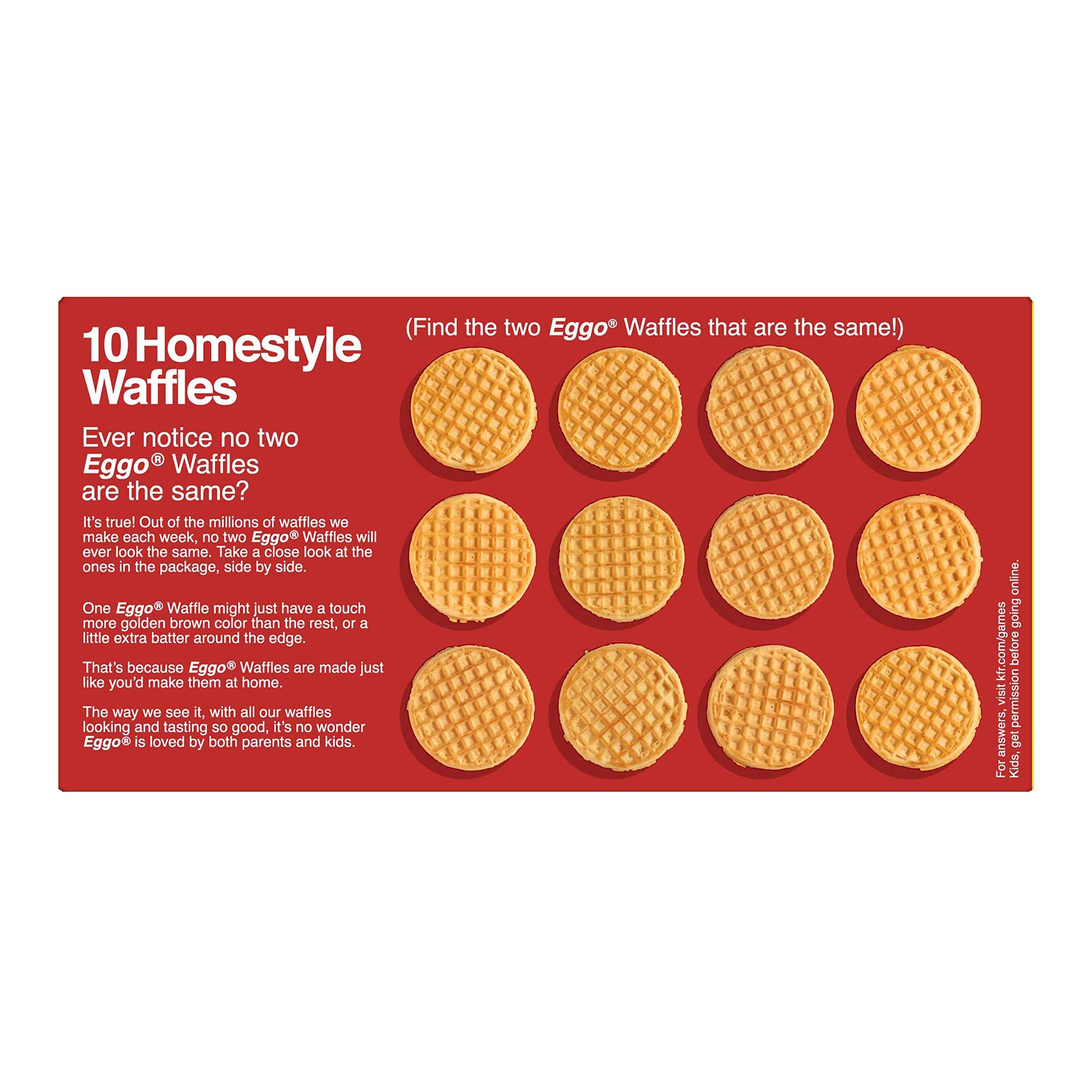 Kellogg’s Eggo, Frozen Waffles, Limited Edition 80’s Retro Homestyle, Easy Breakfast, 12.3 oz (10 Count)