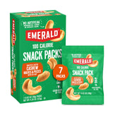 Emerald Nuts Roasted and Salted Cashews 7ct (1-Pack), 100-Calorie Individual Packs, Plant-Based Protein, Kosher Certified, Non-GMO, Contains No