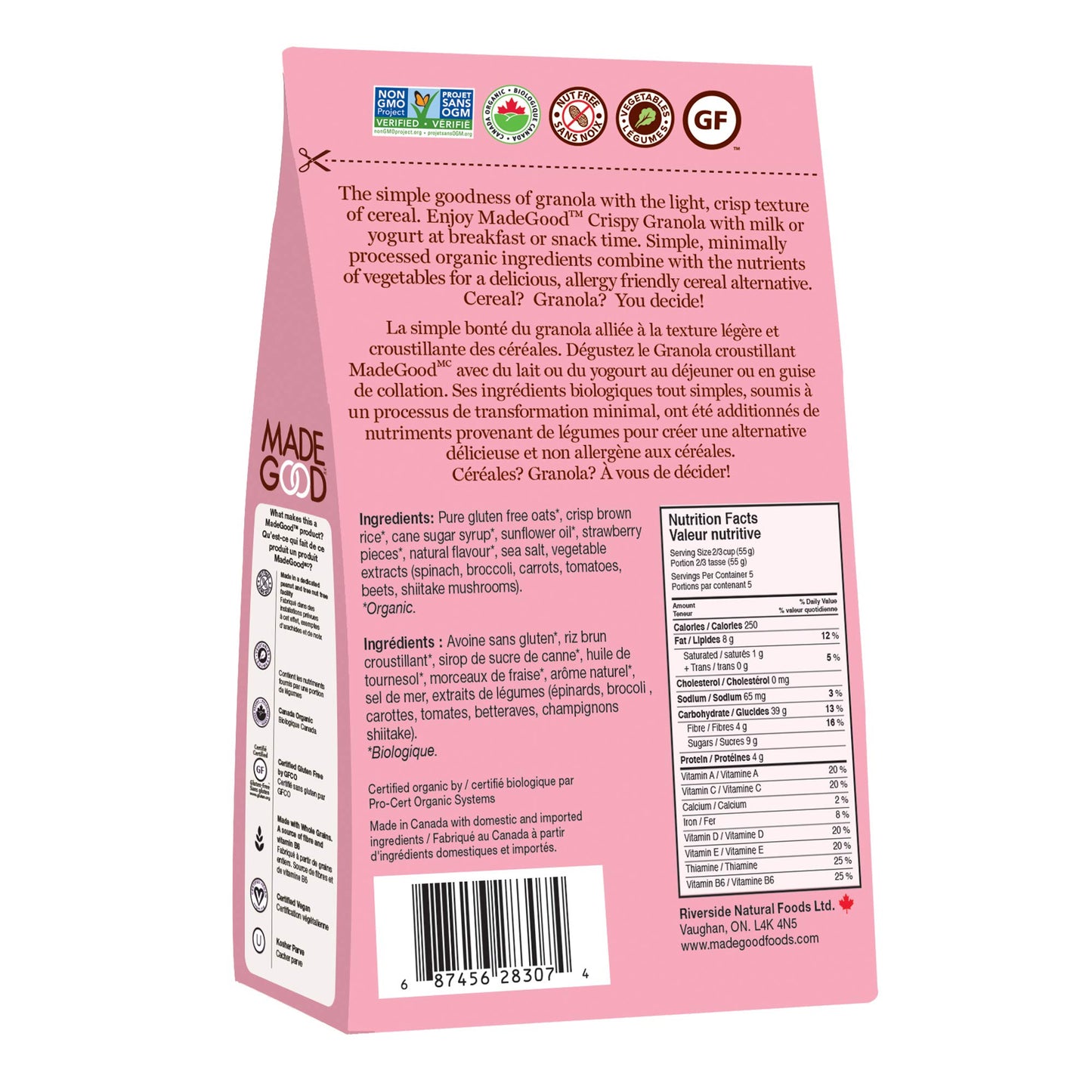 Madegood Organic Strawberry Granola, 284 GR